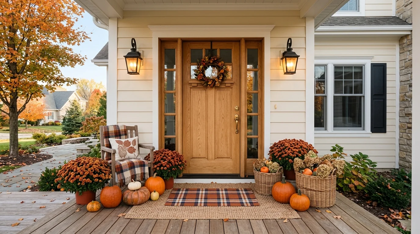 fall porch decor