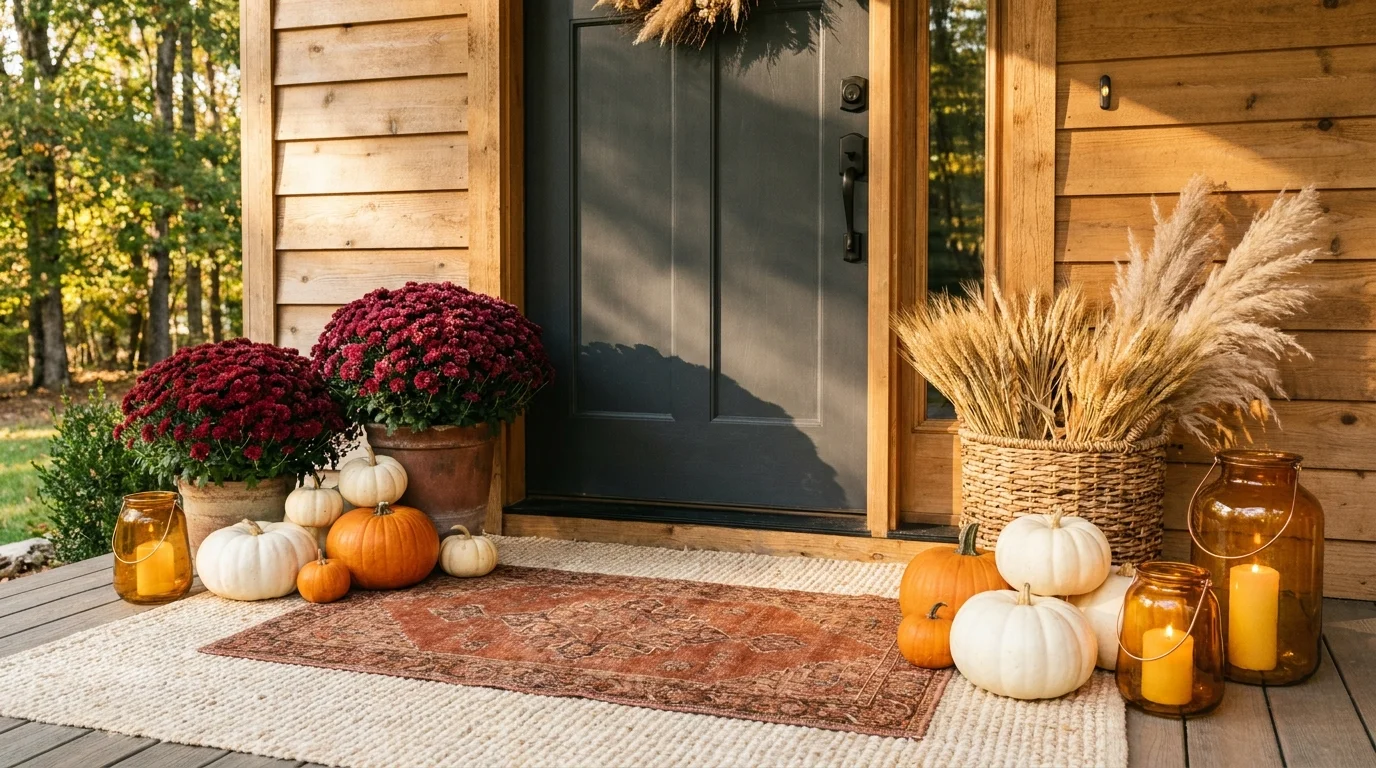 how to cozy fall front porch ideas