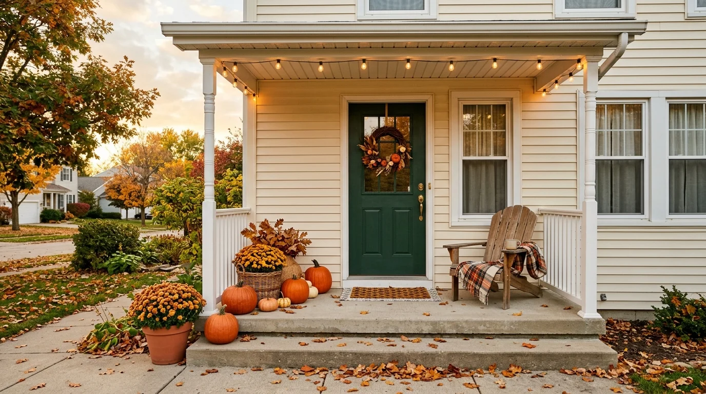 budget fall porch decor