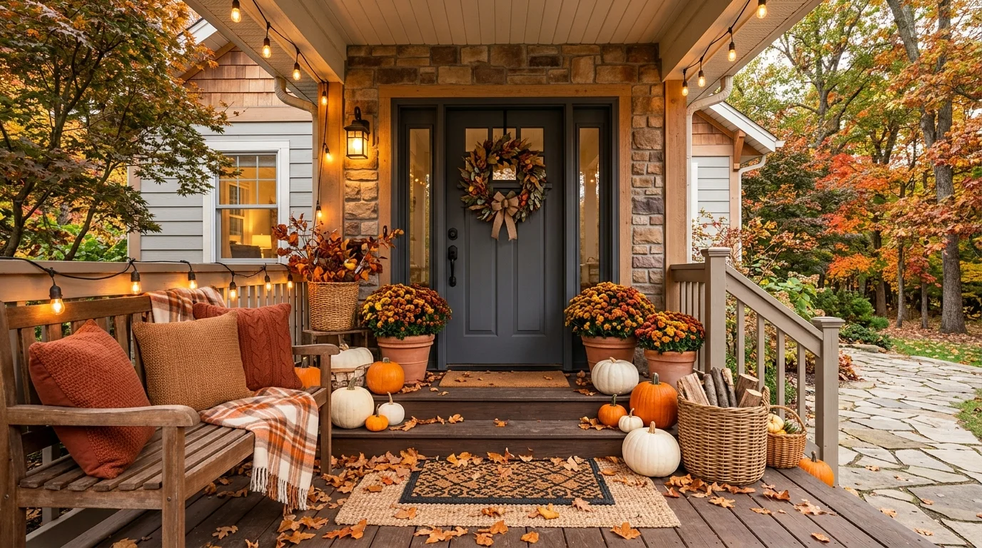 outdoor fall porch decorating ideas