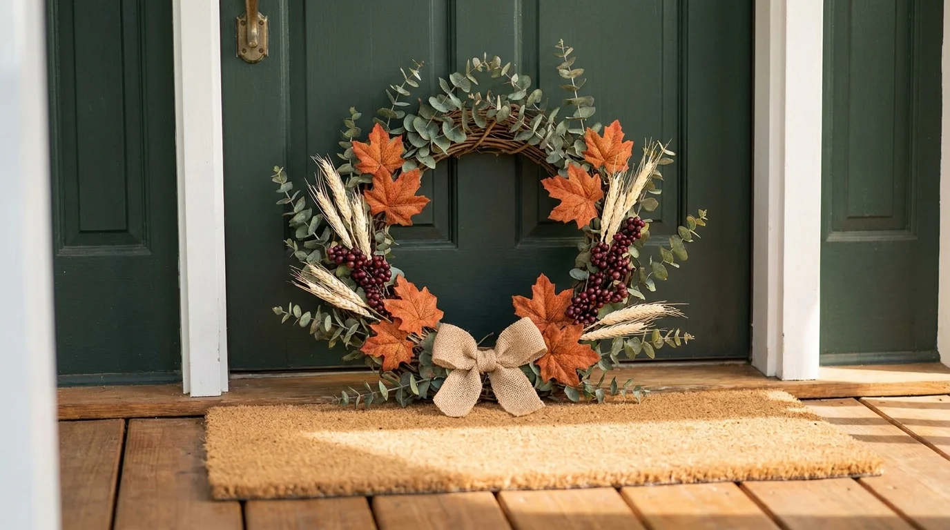 how to make a fall porch wreath