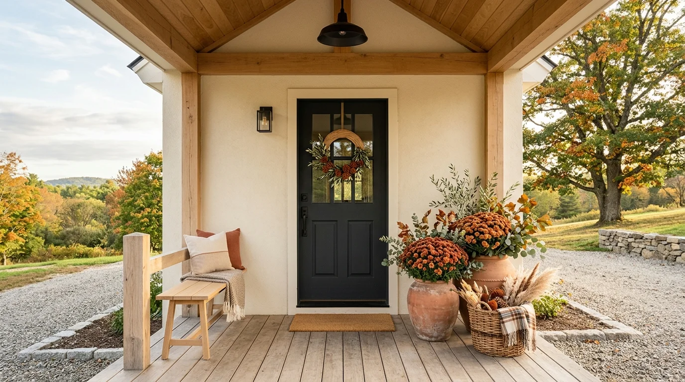 modern fall porch decor